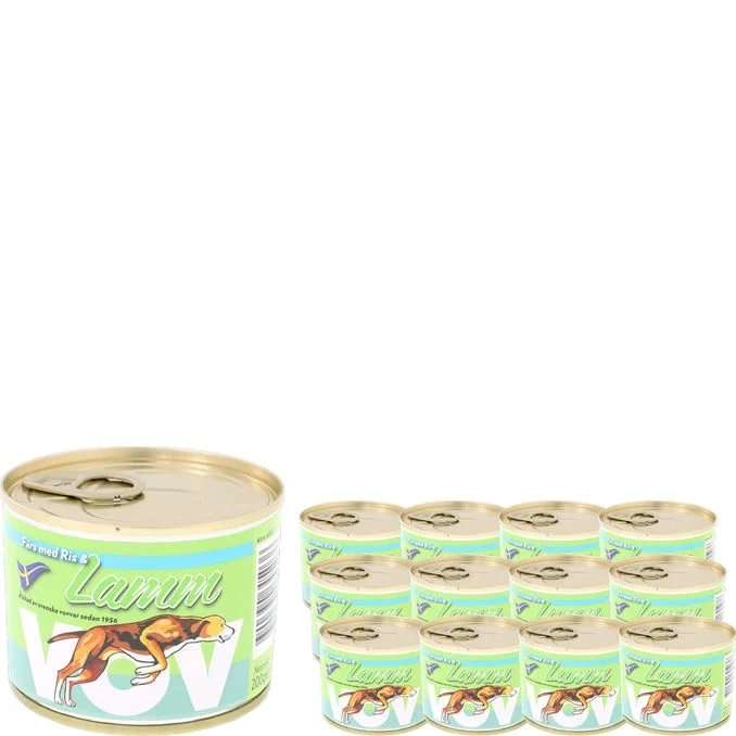 Hundfoder Ris & Lamm 12-pack