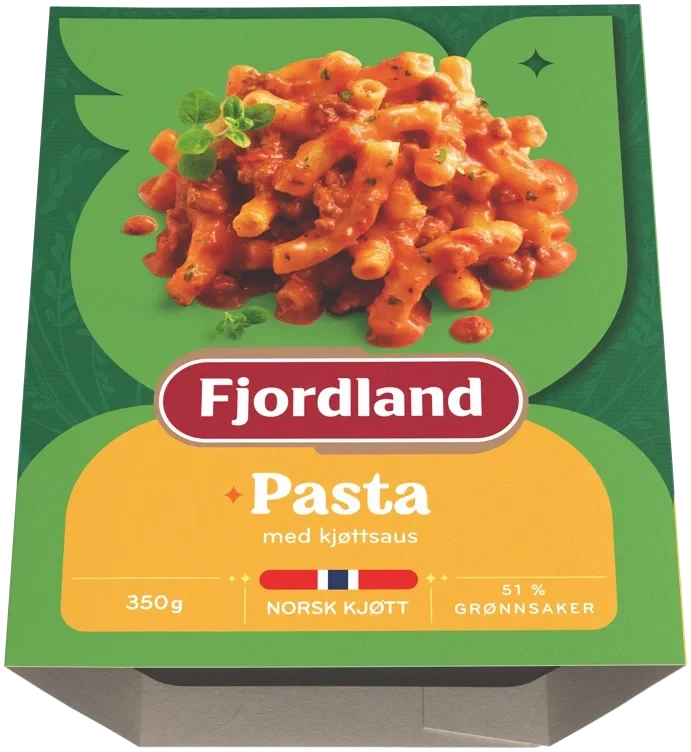 Pasta med kjøttsaus med tomat løk og urter 350g
