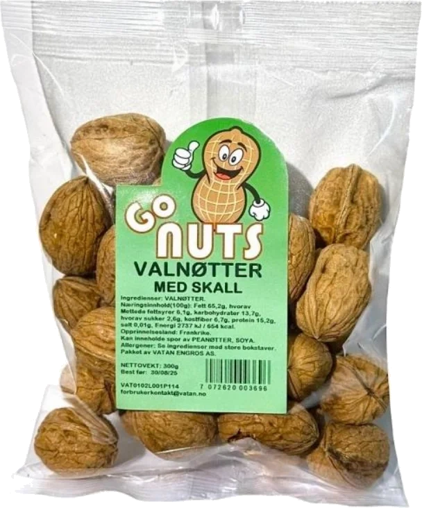 Go Nuts Valnøtter med Skall 300g