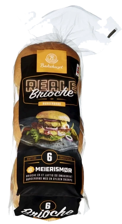 Burgerbrød Brioche 6stk 450g Reale