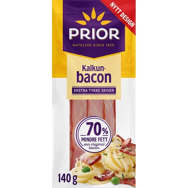 Kalkunbacon skivet 140g Prior