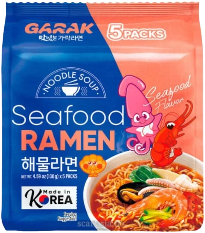 Garak Ramen Sjømat 5-pack 650g