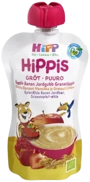 HiPP Hippis Grøt Eple/banan/jordbær/granateple 6m