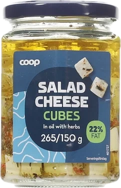 Salad Cheese In Oil/herbs In Glass