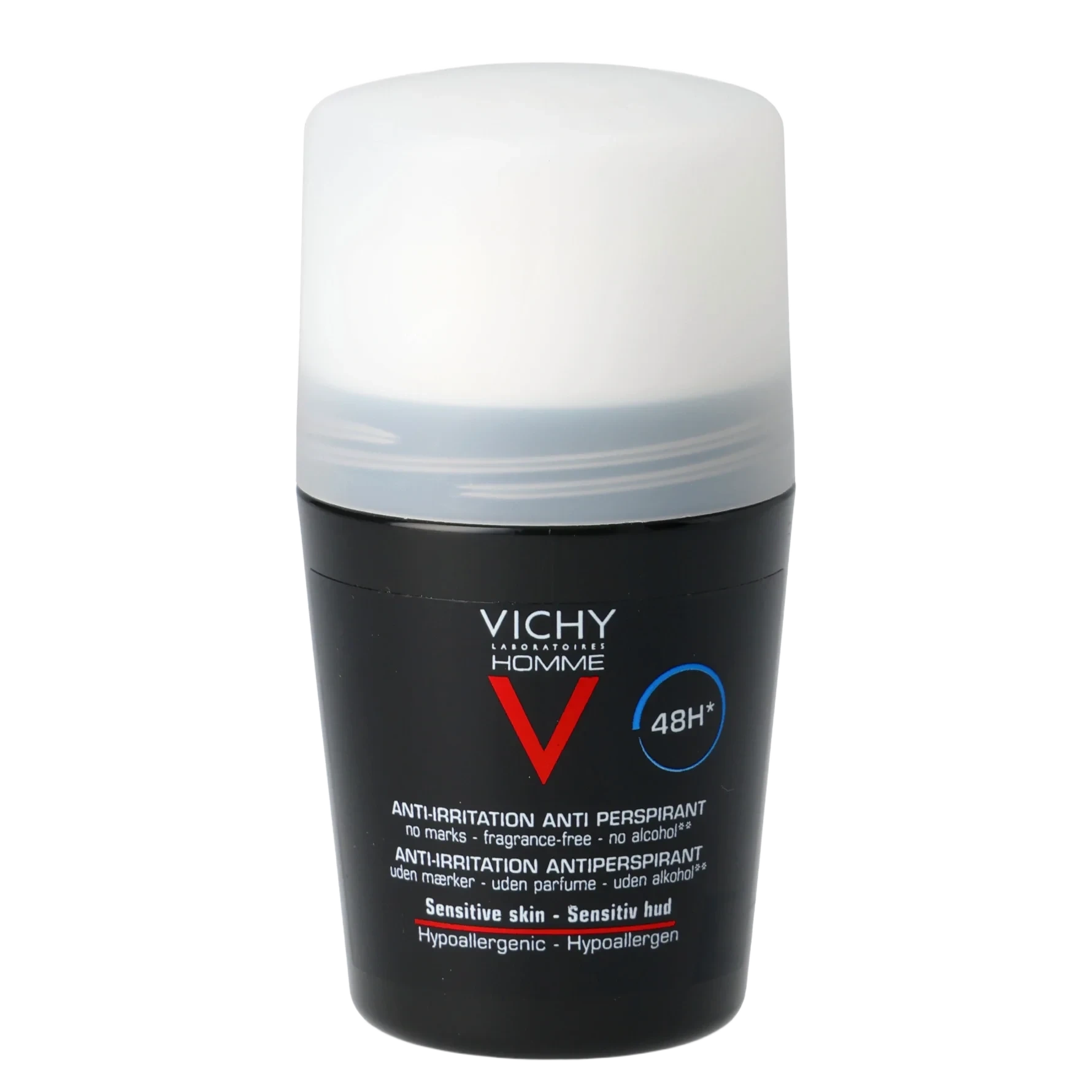 Vichy Homme Antiperspirant Deodorant Roll-On 48H Fragrance-Free 50 ml