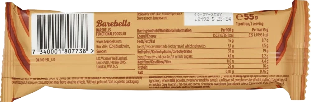 Barebells Soft protein bar Cinnamon bun