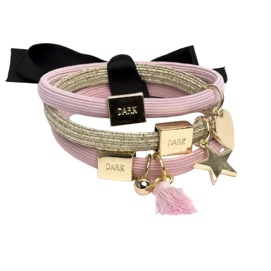 Dark Hair Ties 3 Pk Charm Combo