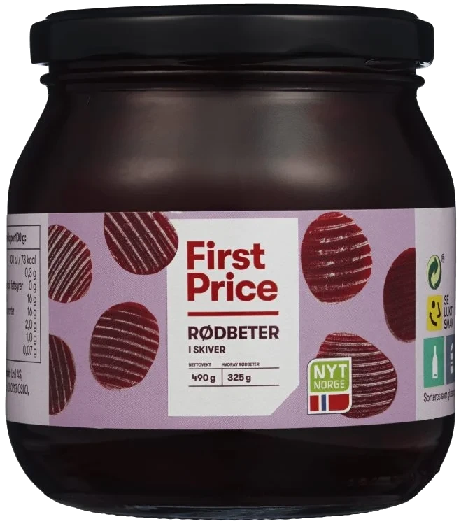 Rødbeter Skivede 530g First Price