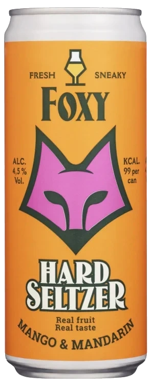 Foxy Hard Seltzer Mango&Mandarin 0,33l Sleek boks