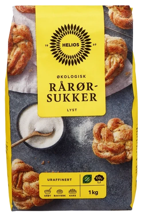 Helios Rårørsukker Lys 1 kg