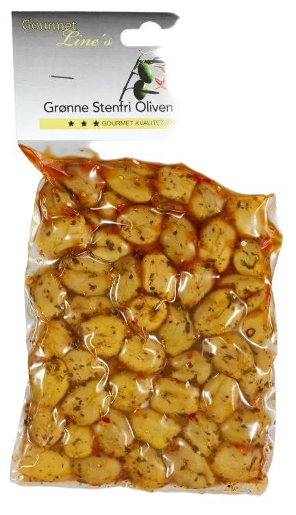 Oliven u/Sten m/Chili 250g Gourmet Line's