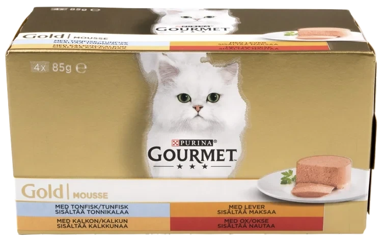 Gourmet Gold Mousse Multipk 4x85g Purina