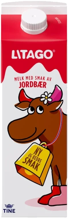 Litago melk m/jordbærsmak    500ml
