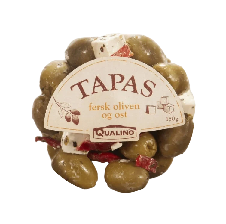 Oliven Fersk m/Ost 150g Tapas Qualino