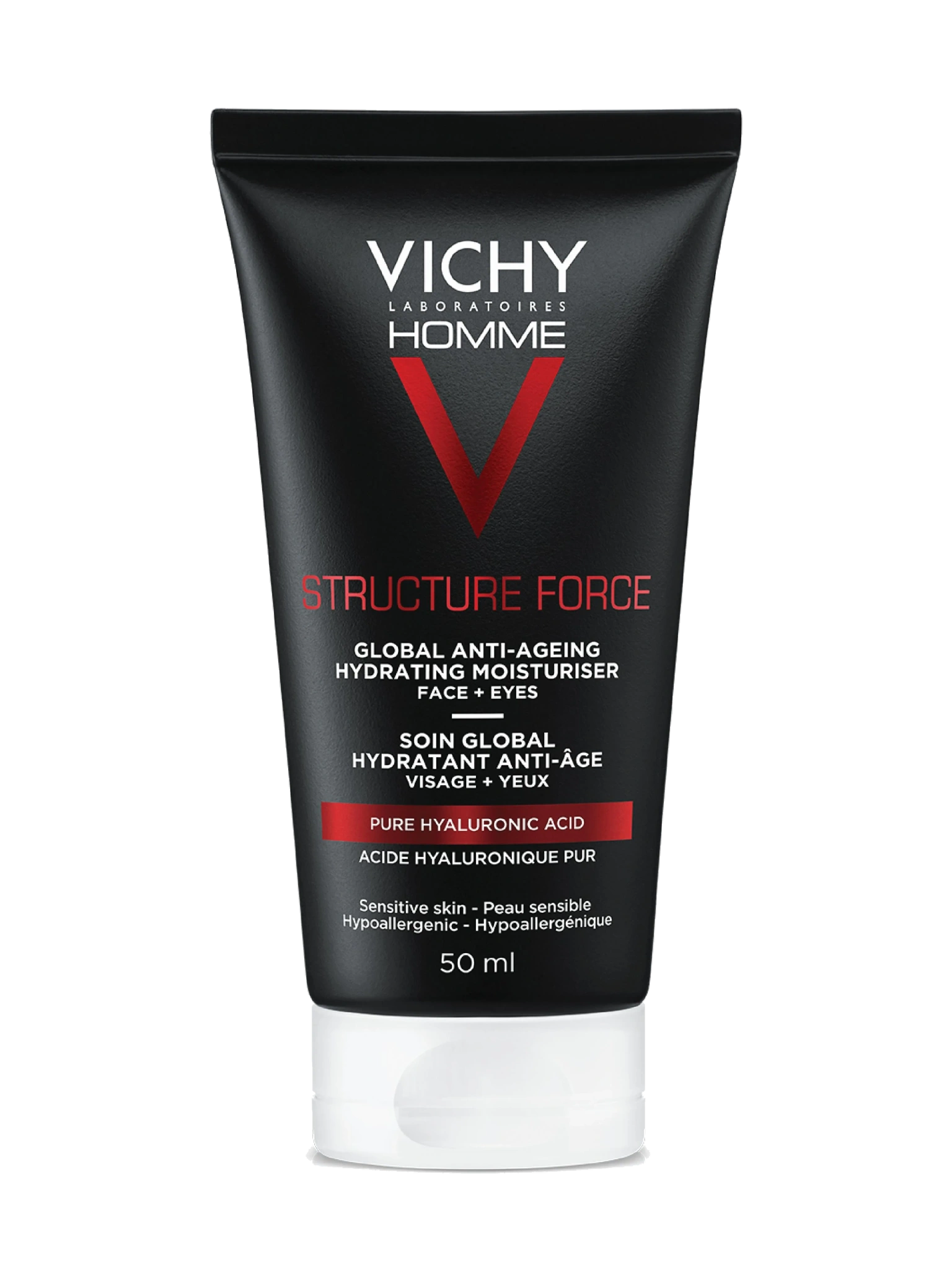 Vichy Homme Structure Force Moisturiser Face & Eyes, 50 ml
