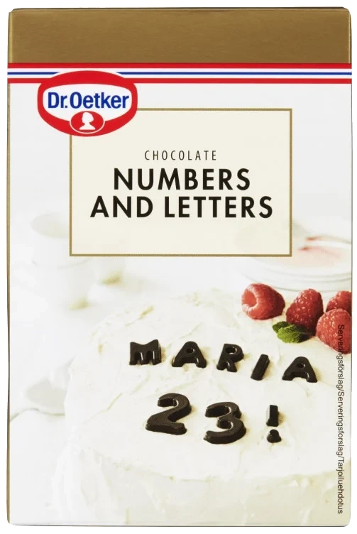 Tall og Bokstaver 60g Dr.Oetker