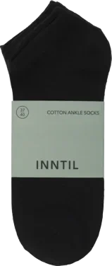 INNTIL AS Ankle Socks, 3 Pairs, Black, 37-40