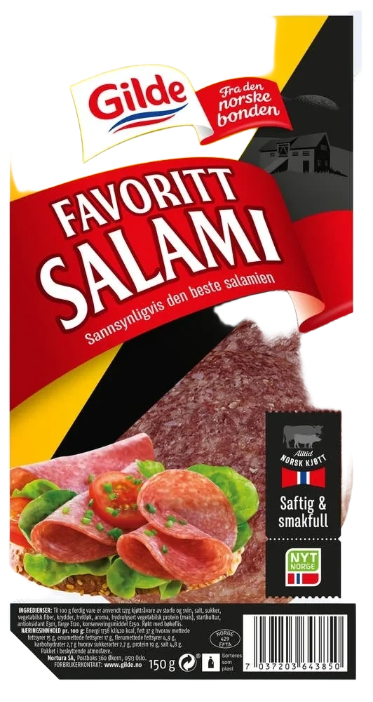 Skivet favorittsalami