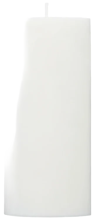 Kubbelys Hvit 100% Stearin 15cm Unik