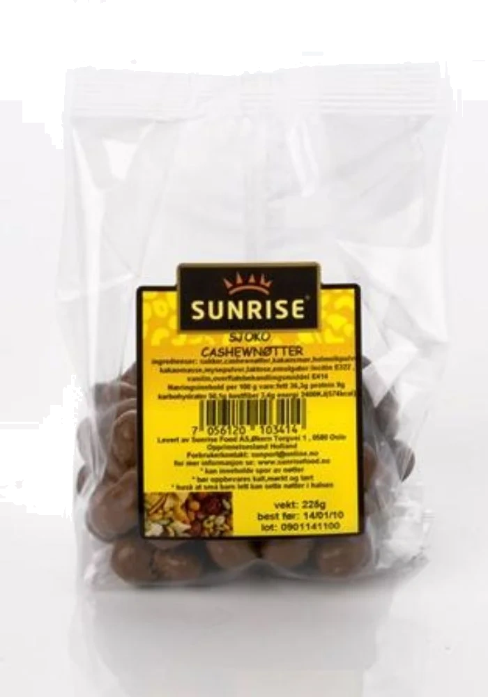 Sunrise Cashewnøtter m/Sjokolade 170g