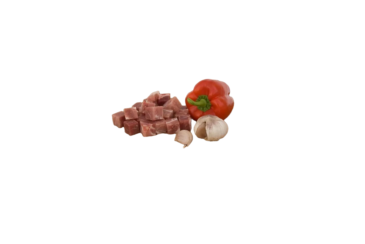 Grytbitar av fläsk
