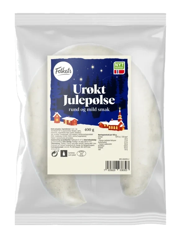 Julepølse Urøkt 400g Folkets