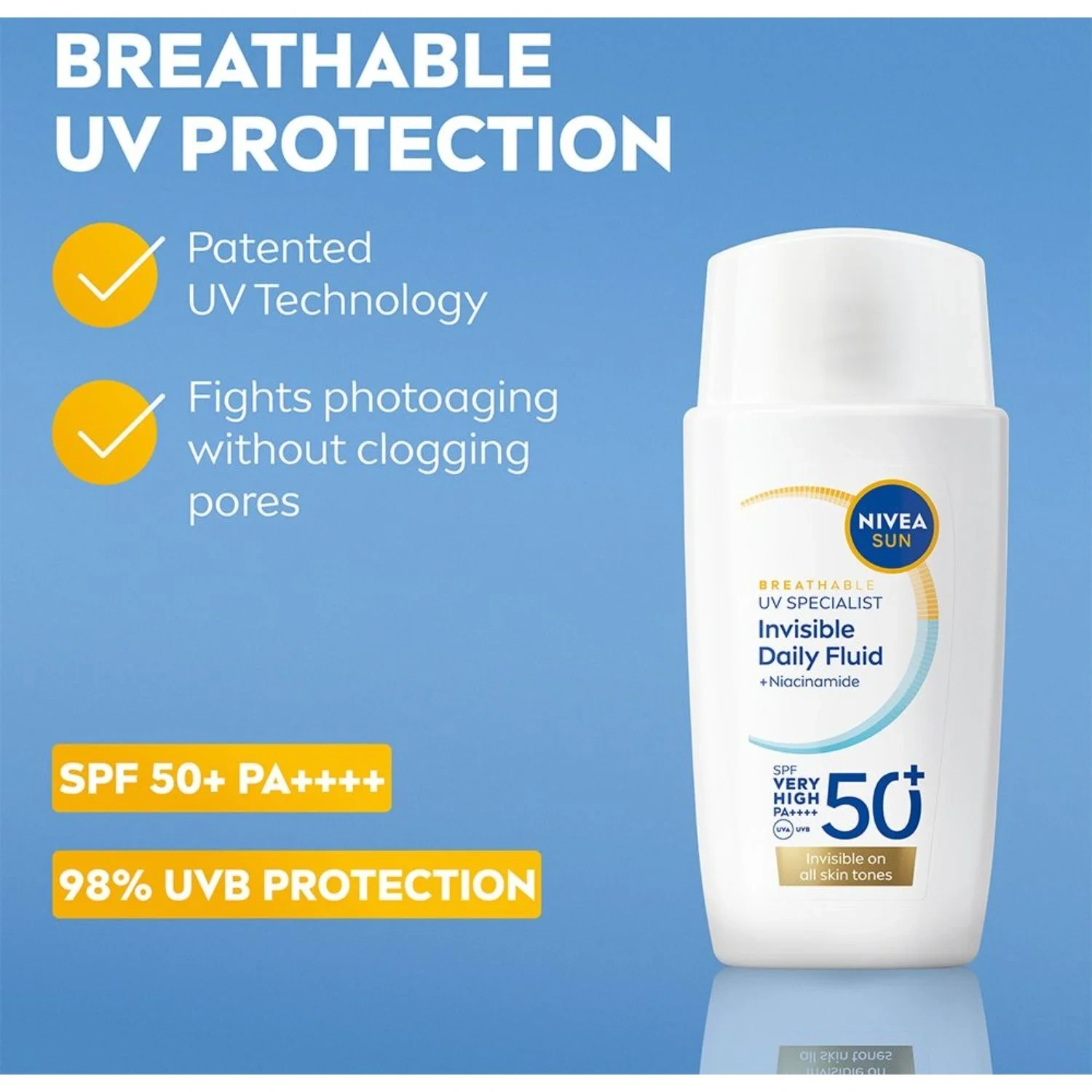 NIVEA UV Face Invisible Daily Fluid SPF50+
