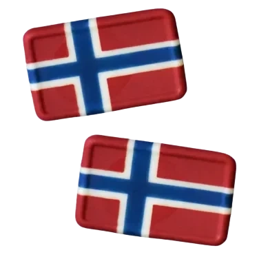 Sjokoladepynt Norsk flagg 37x23mm, 294 stk