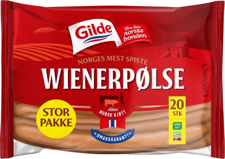 Wienerpølse Ca1,3kg Gilde