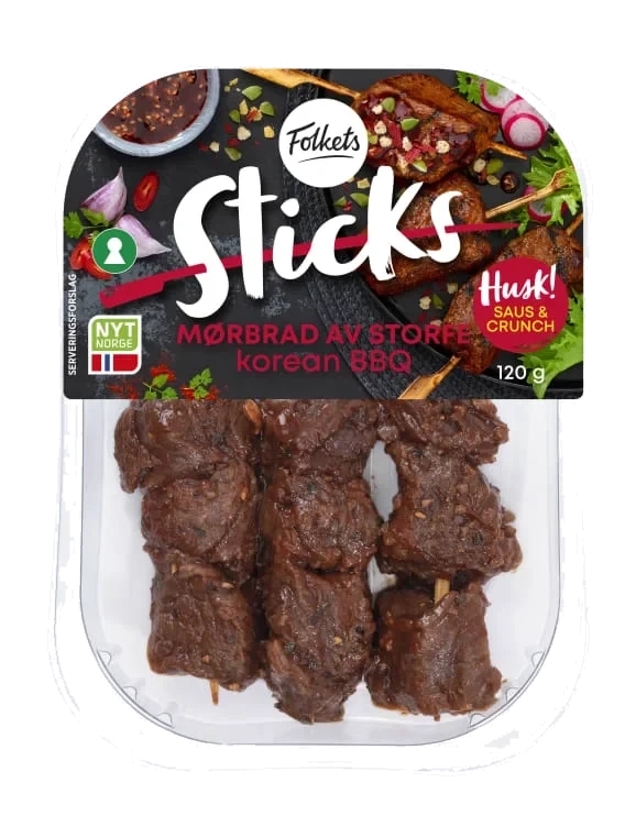 Mørbrad Sticks Korean Bbq 120g Folkets