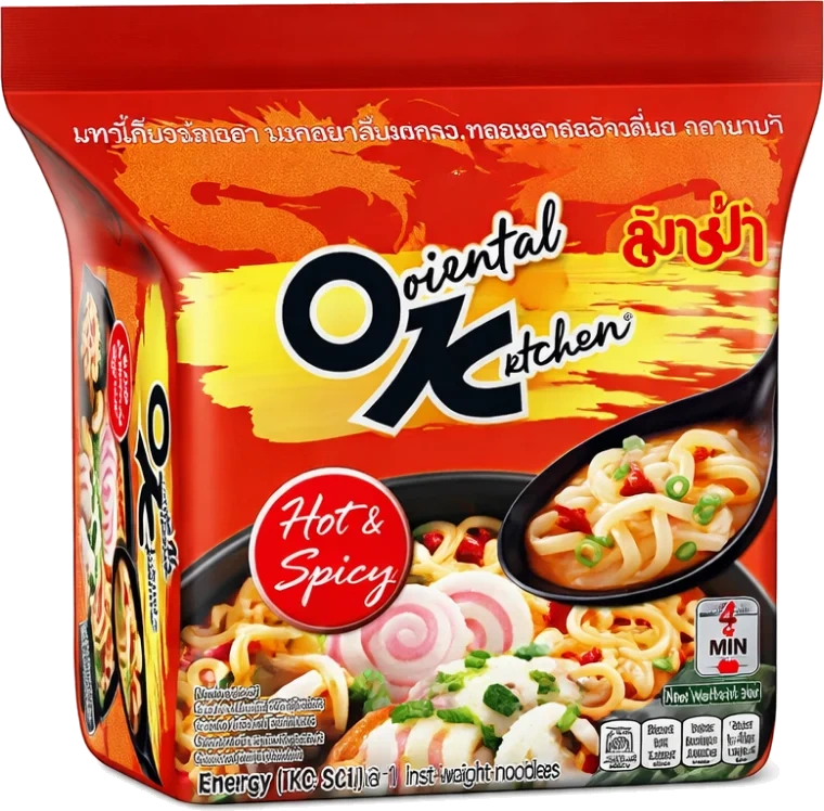 Mama OK Hot & Spicy Nudler 4-pack 340g