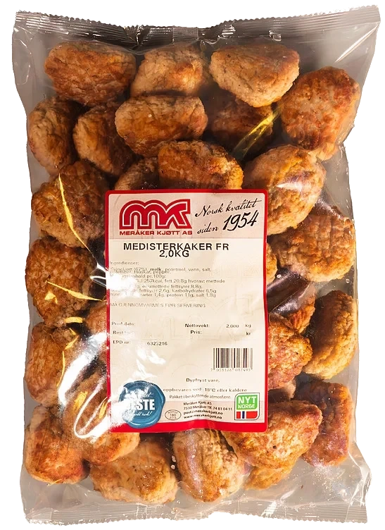 Medisterkaker pannestekte frys  2kg