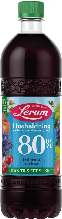 Husholdningssaft U/Sukker 0,75L Lerum