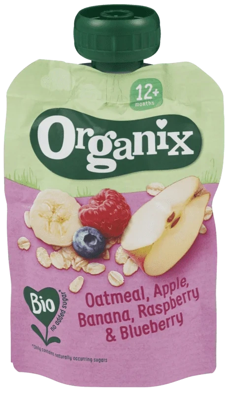 Organix Porridge/Appelsin/Banan/Raspberry 12md