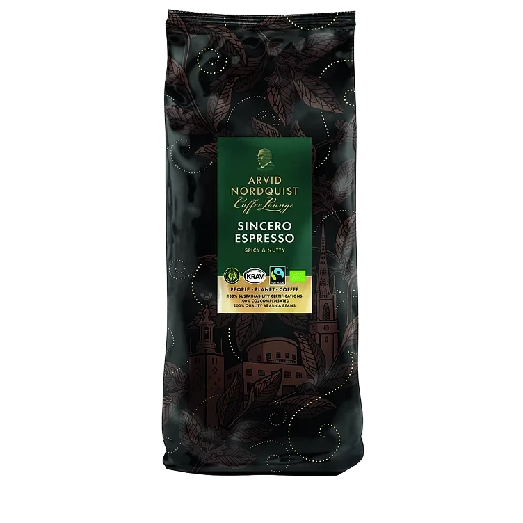 Arvid Nordquist Kaffe sincero espresso hele bønner økol.&fairtrade