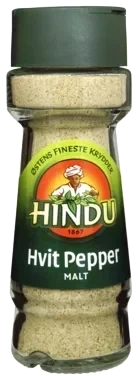 Pepper Hvit Malt Glass Hindu
