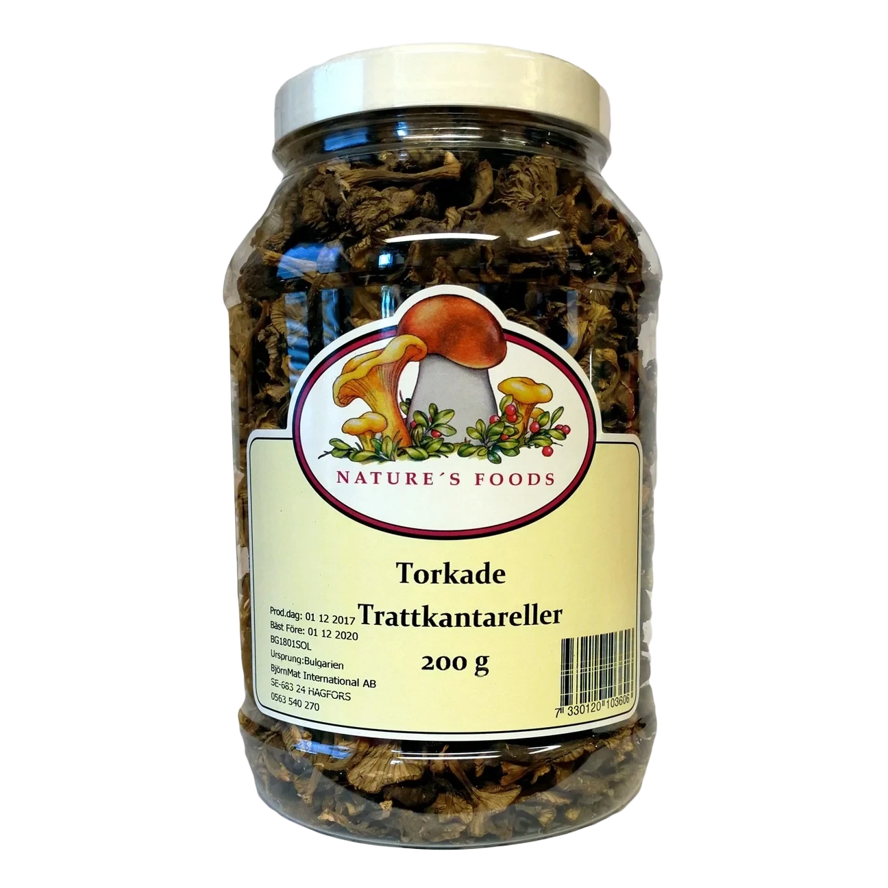 BjörnMat Nature's Foods Torkade Trattkantareller