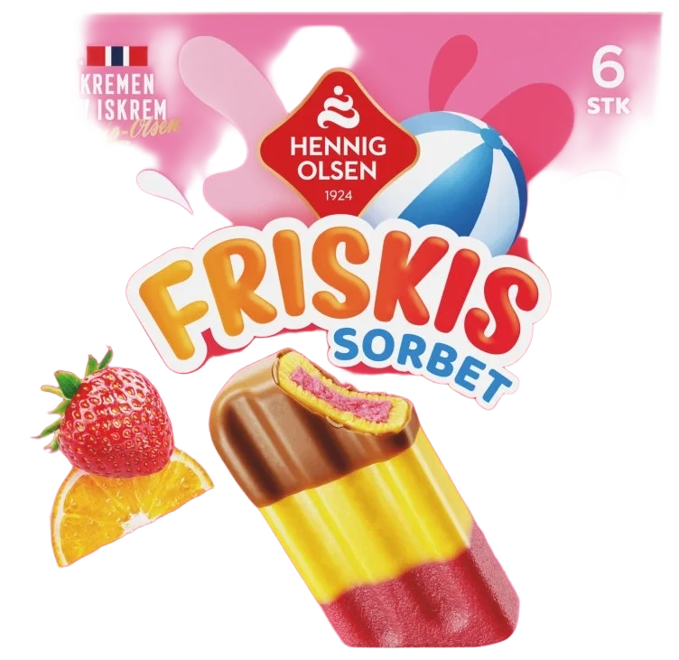 Friskis Sorbet 6stk Hennig-Olsen Is