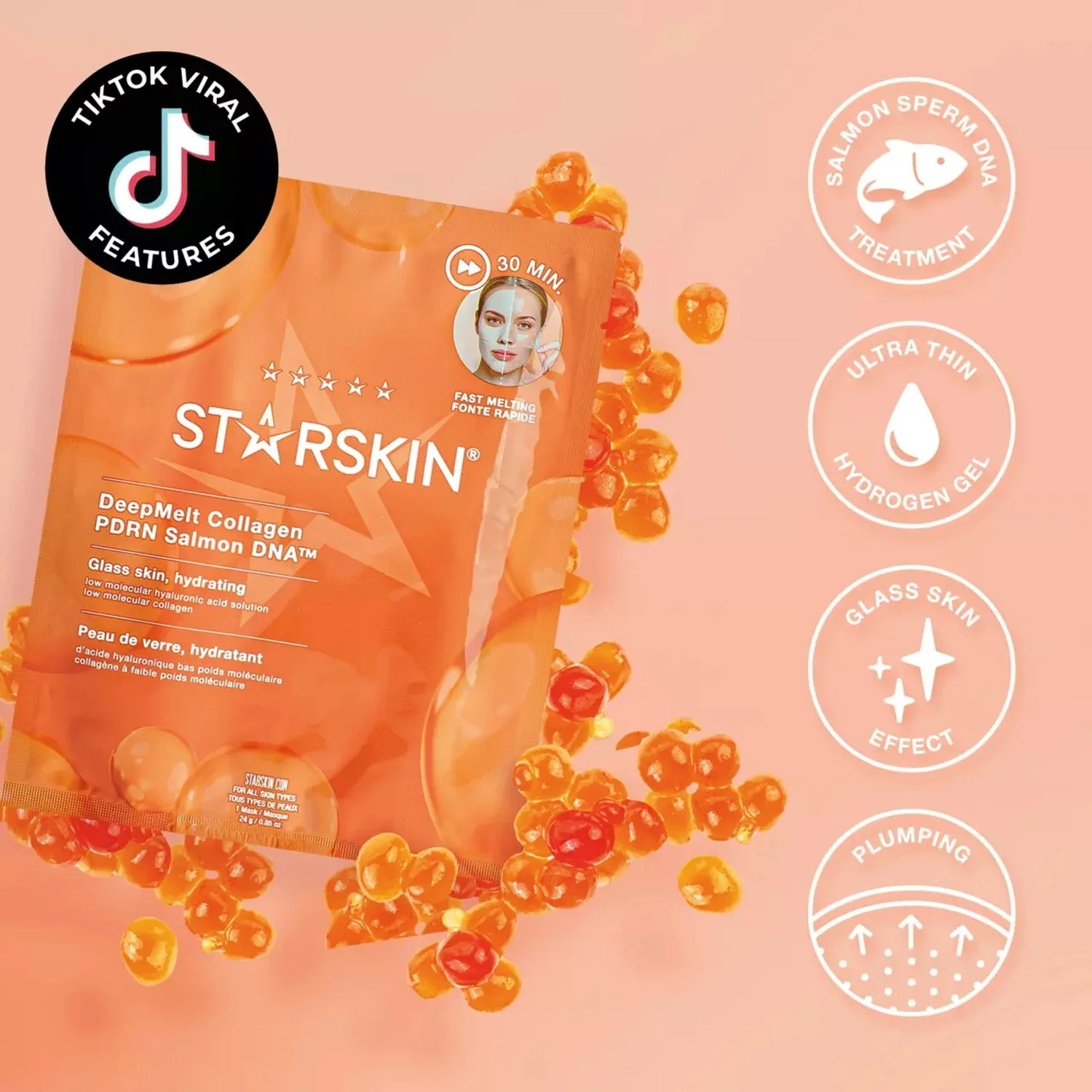 Starskin DeepMelt Collagen PDRN Sheet Mask