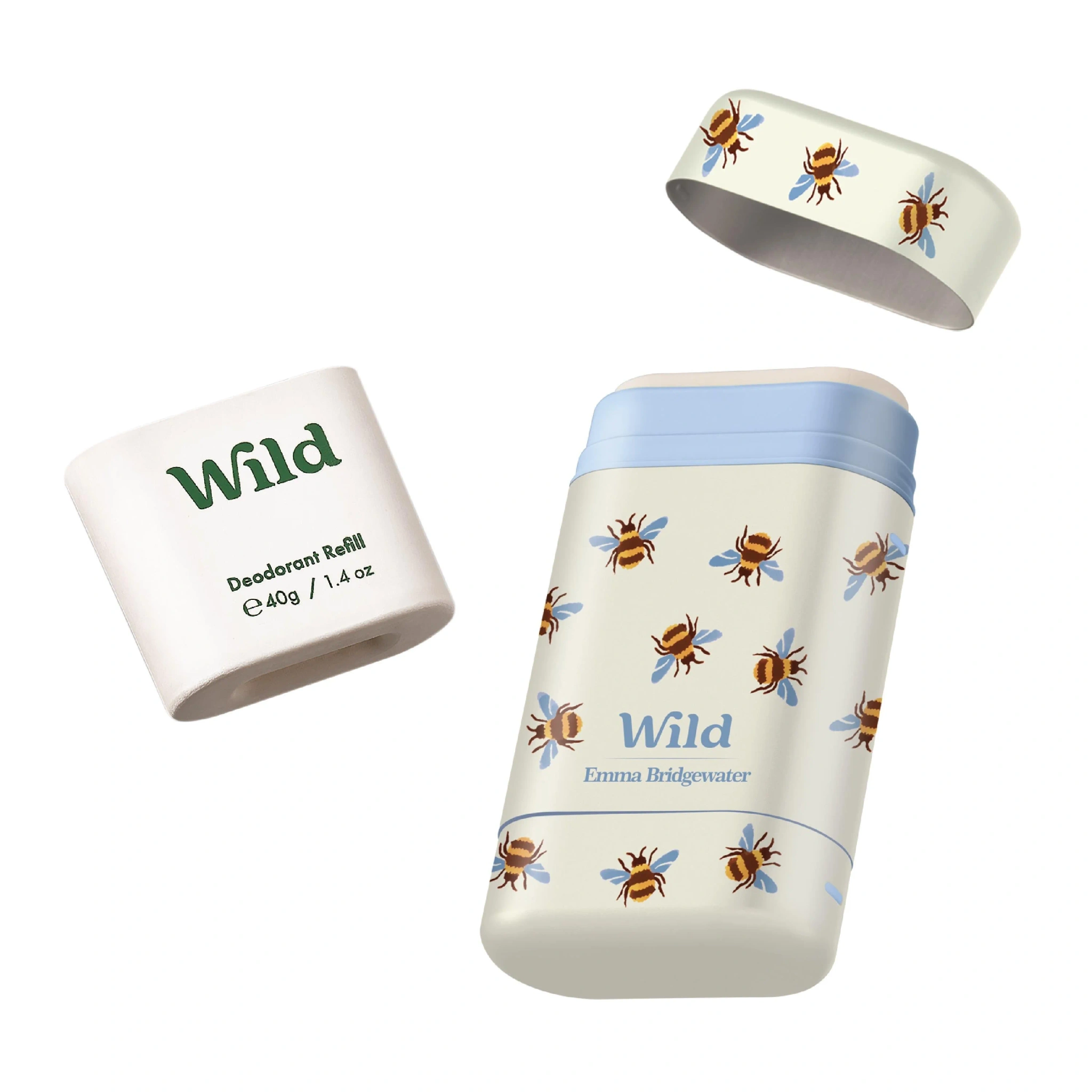 Wild Deo Bee Case Honey & Cactusflower Startpakke, Hvit, 40 g