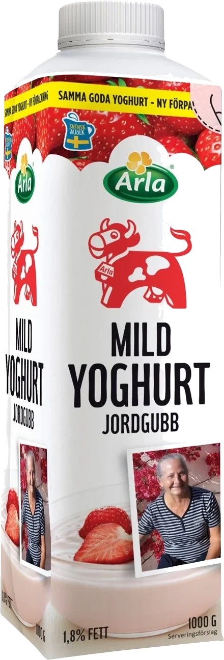 Mild yog jordgubb