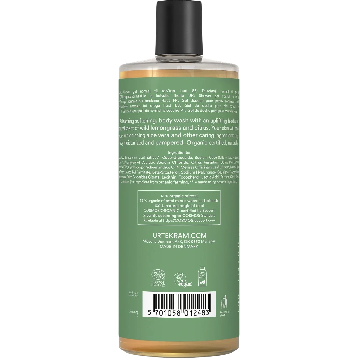 Urtekram Wild Lemongrass Body Wash