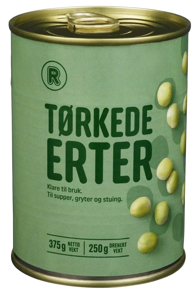 Erter tørkede   375g