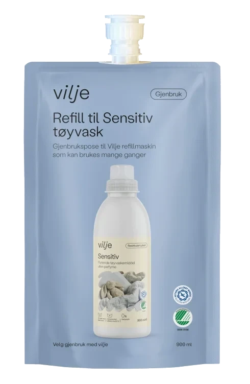 Vilje Tøyvask Sensitiv Ny pose 900ml