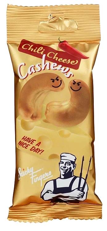 Cashewnøtter Chili&Ost 60g Sticky Fingers