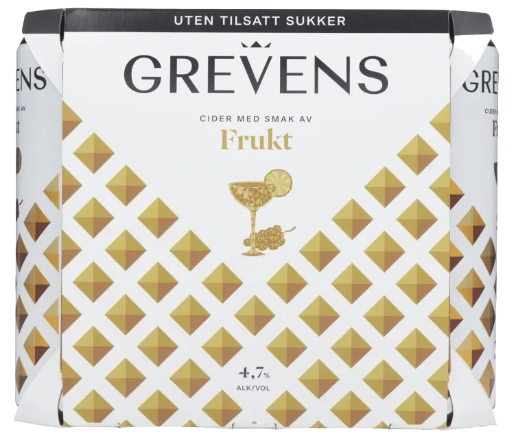 Grevens Cider Fruktsmak u/Sukker 0,5lx6 boks