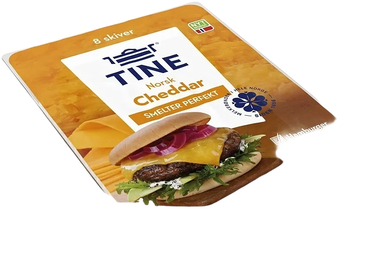 Norsk cheddar burgerost  160g