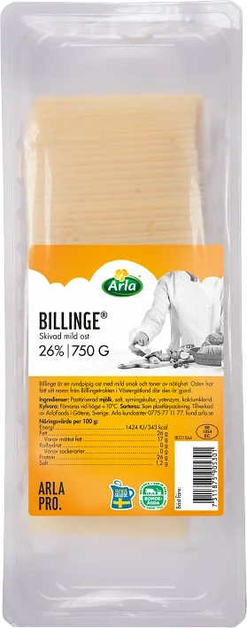 Billinge skivad ost 26%