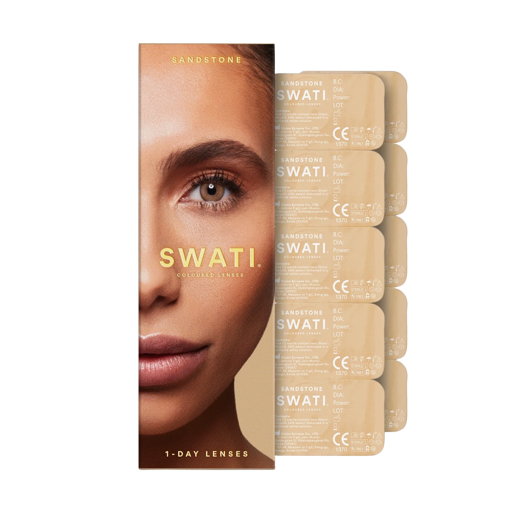 SWATI Cosmetics Coloured Lenses Sanstone 1-Day Lenses