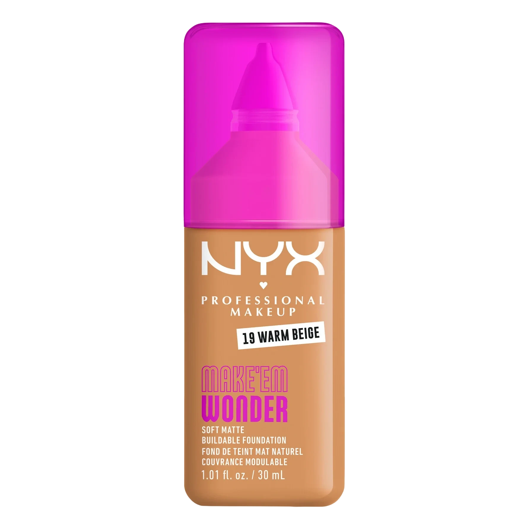 NYX PROFESSIONAL MAKEUP Make Em Wonder Foundation 19 Warm Beige